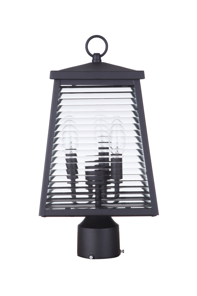 ZA4115-MN - Armstrong 3 Light 16" High Post Mount - Midnight