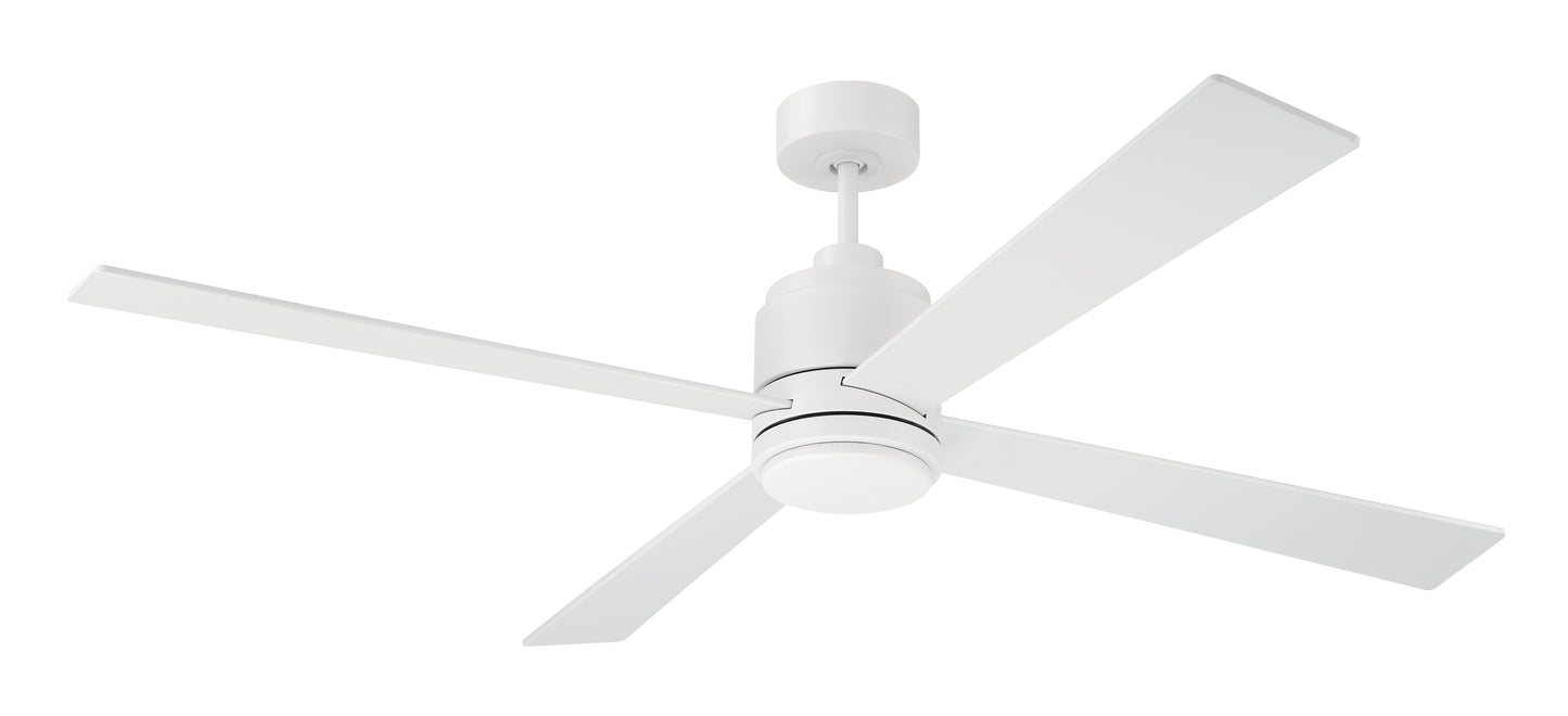 MCY60W4 - McCoy 60" 4-blade ceiling fan with 2-wire HW wall control 60" 4 Blade Ceiling Fan with Light Kit - White