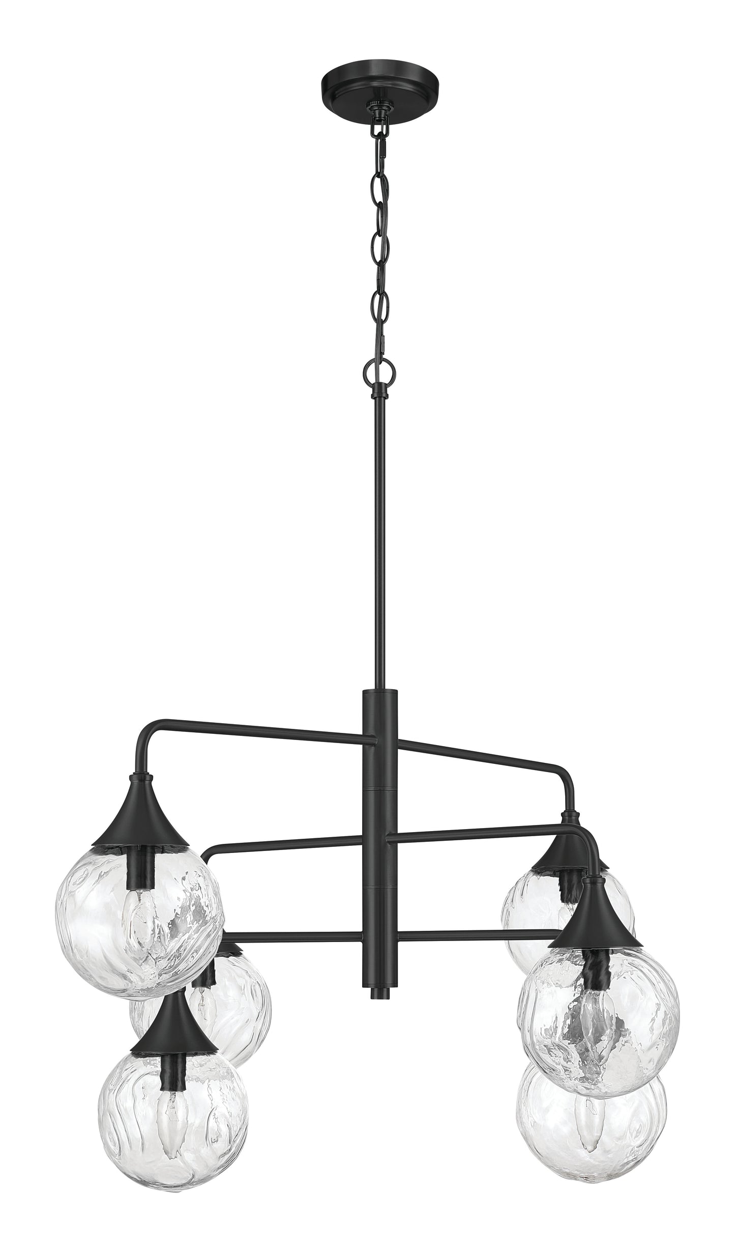 61226-FB - Reflection 6 Light 36" Wide Chandelier - Flat Black