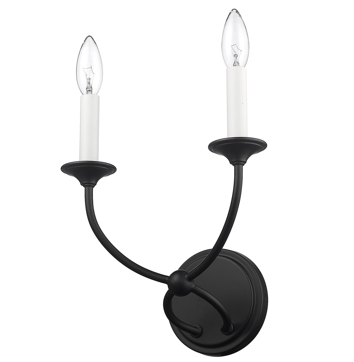 3500-2S-MB - Arabella 2 Light Wall 12" Sconce - Matte Black