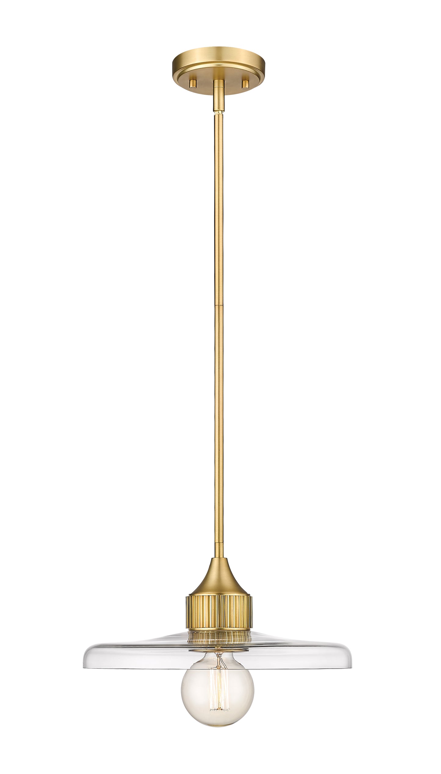 821P14-OBR - Paloma 1 Light 14" Pendant - Olde Brass