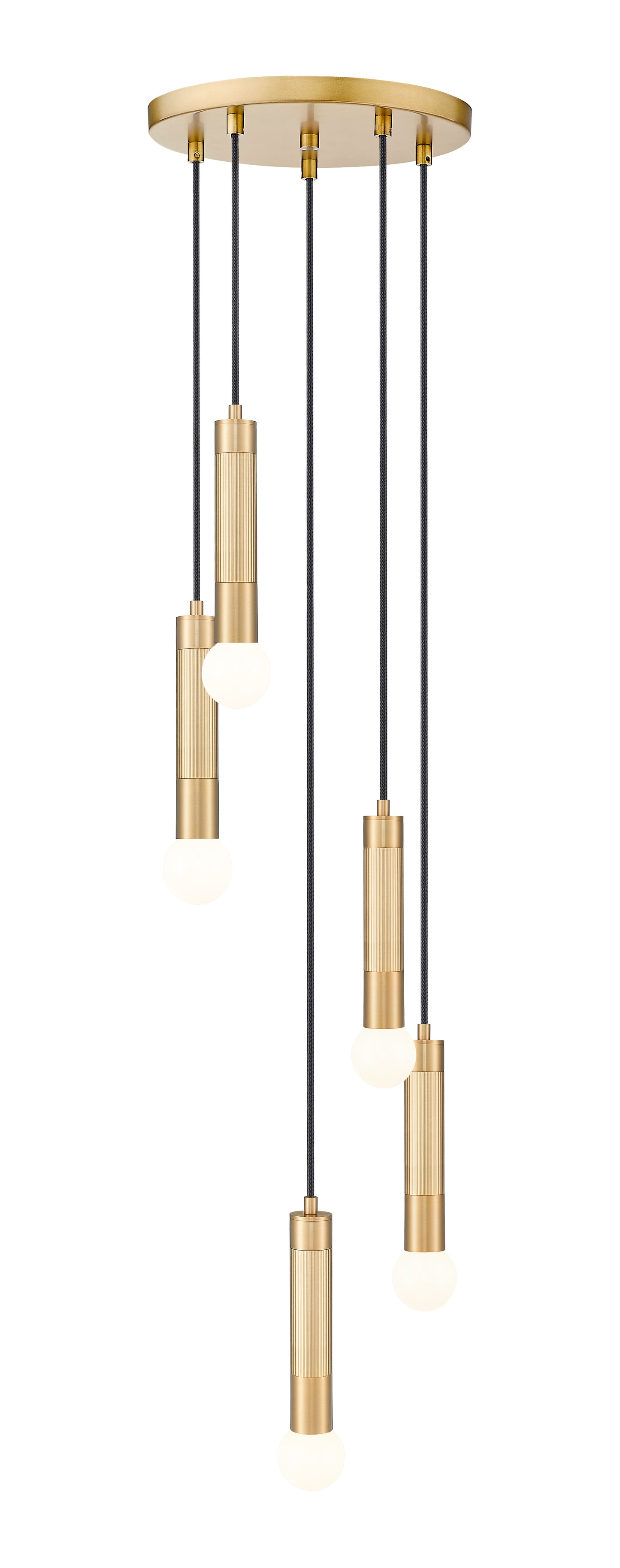 1956P-5R-MGLD - Stari 5 Light 12" Chandelier - Modern Gold