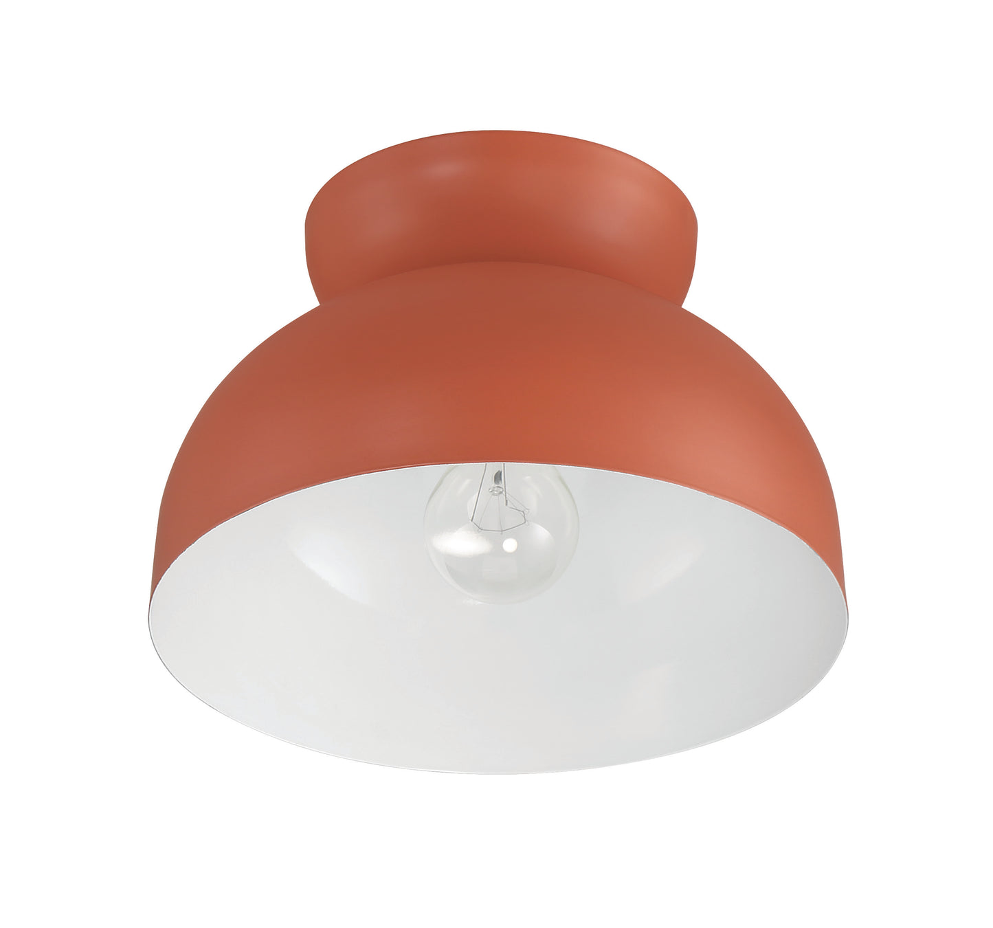 59181-BCY - Ventura Dome 1 Light 10.5" Wide Flush Mount - Baked Clay