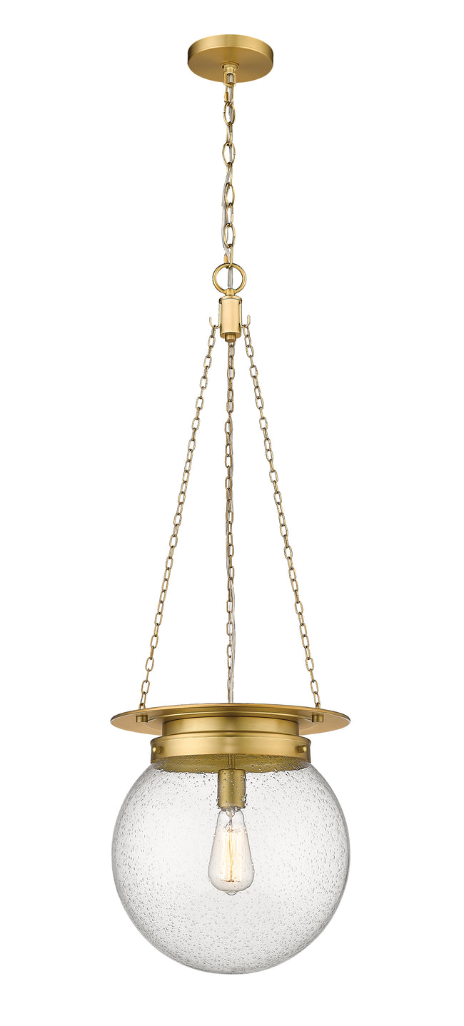 7506P13-HBR - Calhoun 1 Light 13" Pendant - Heritage Brass