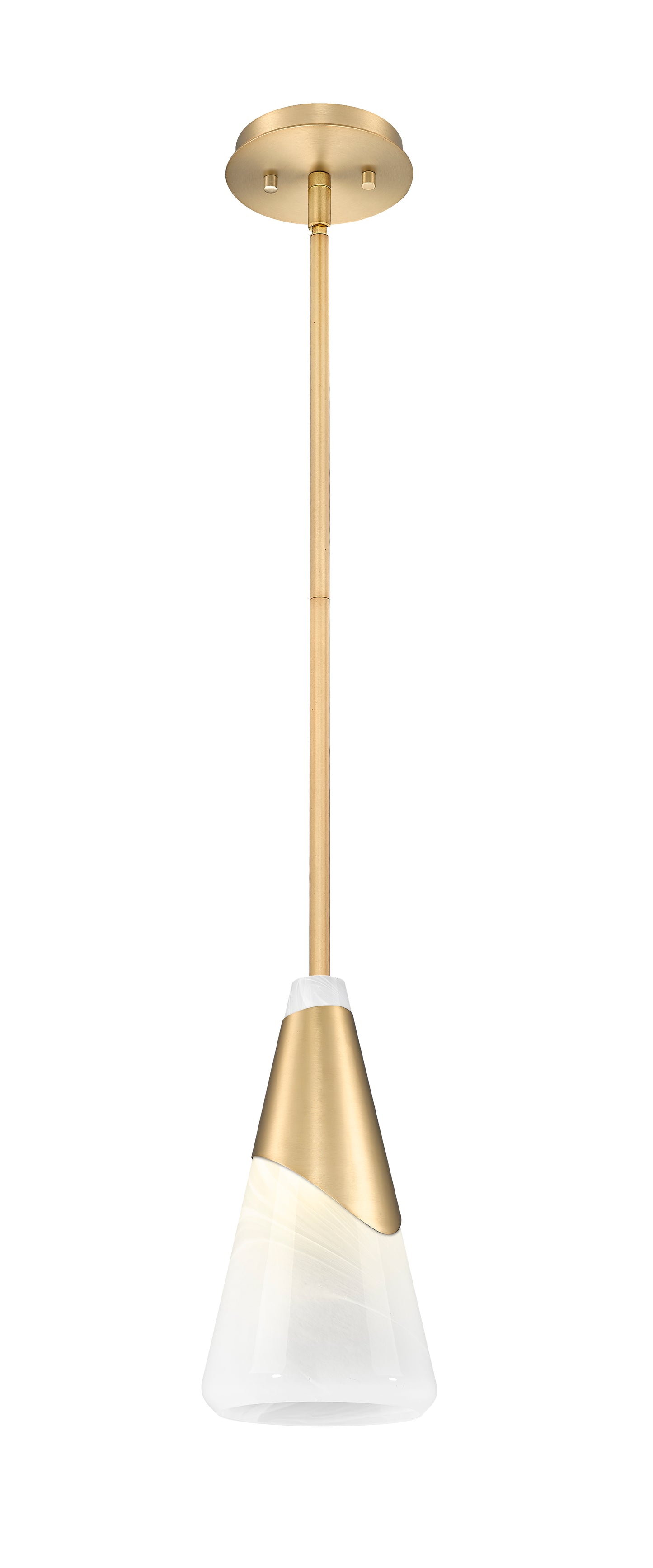 828P7-ROD-MGLD - Aimie 1 Light 7" Pendant - Modern Gold