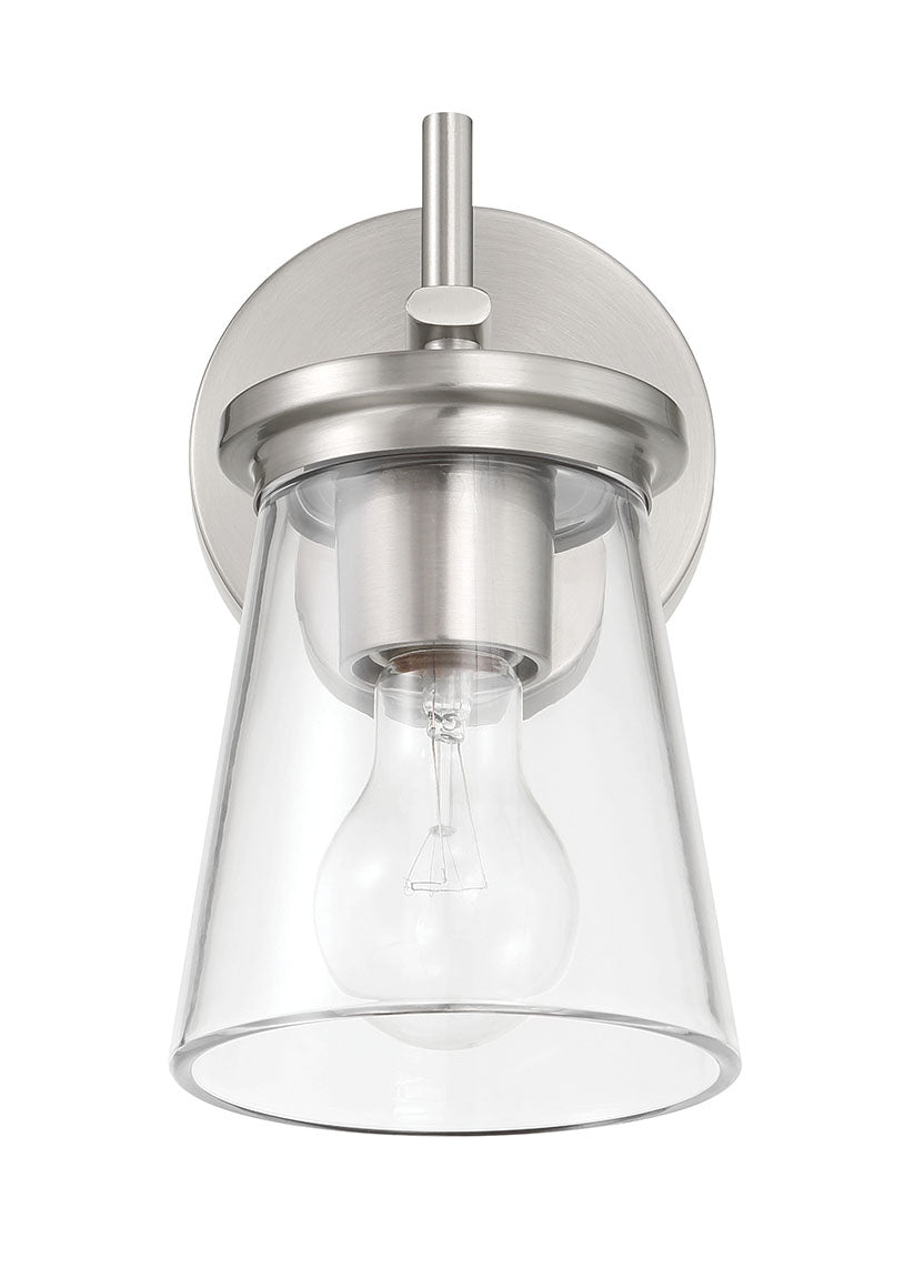 60401-BNK - Connell 1 Light 9.38" High Wall Sconce - Brushed Nickel