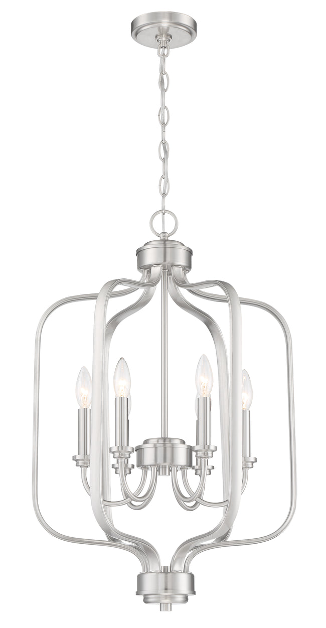 50536-BNK - Bolden 6 Light 18" Wide Foyer Light - Brushed Nickel