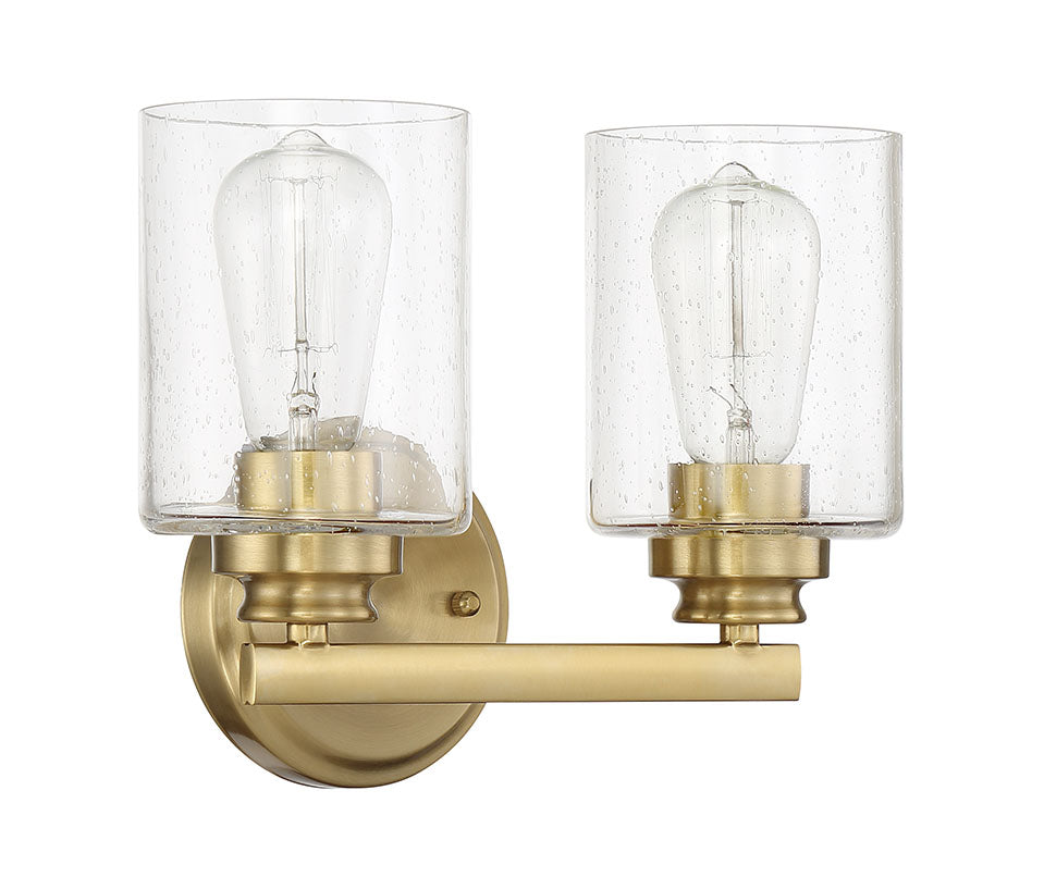 50502-SB - Bolden 2 Light 11" Wide Vanity Light - Satin Brass