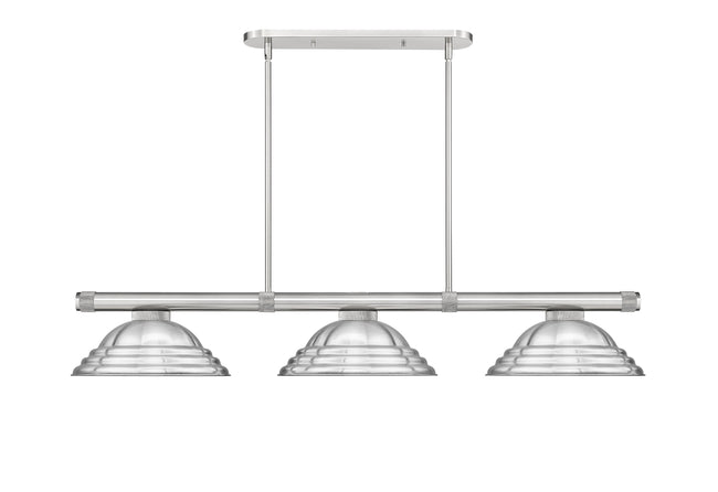 3050-3BN-SBN - Vanguard 3 Light 59" Billiard - Brushed Nickel