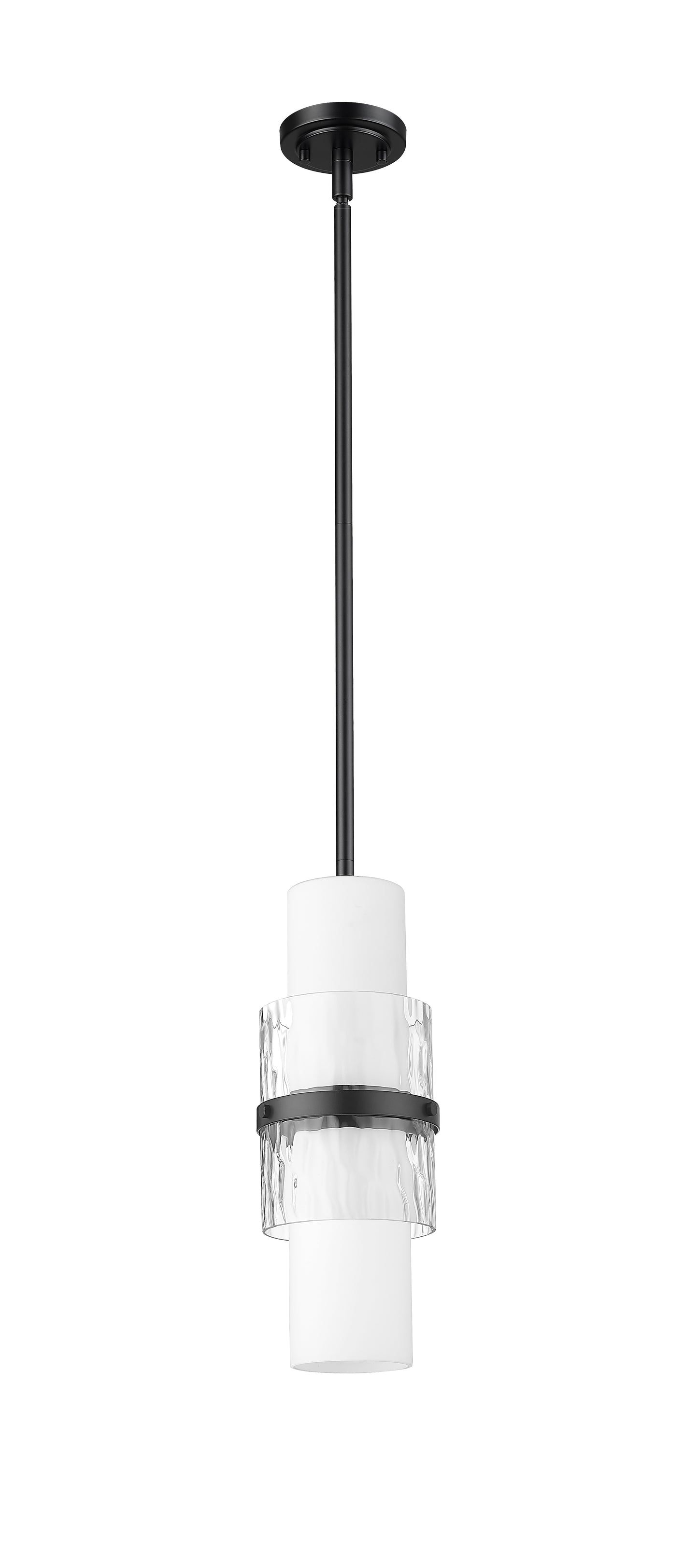1946P-ROD-MB - Cayden 1 Light 6" Pendant - Matte Black