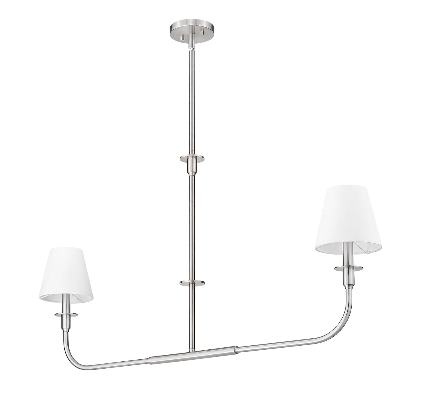 3049-42L-BN - Tova 2 Light Linear 46" Chandelier - Brushed Nickel