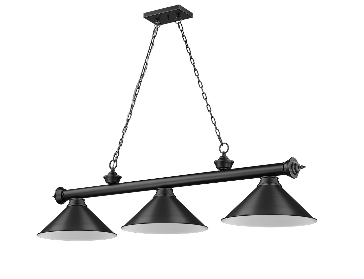 2306-3MB-MB15 - Cordon 3 Light 57" Billiard - Matte Black