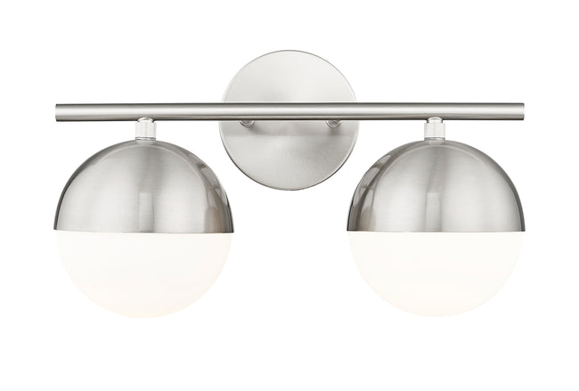 7517-2V-BN - Realm Sphere 2 Light 16" Vanity - Brushed Nickel