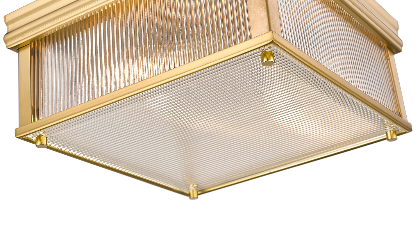 7504FS13-MGLD - Carnaby 2 Light Flush 13" Mount - Modern Gold