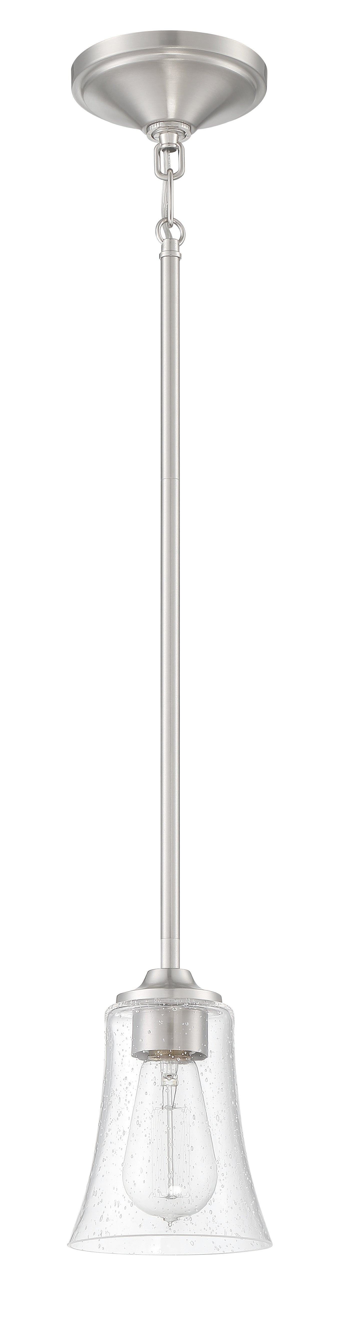 50491-BNK - Gwyneth 1 Light 5.13" Wide Mini Pendant - Brushed Nickel