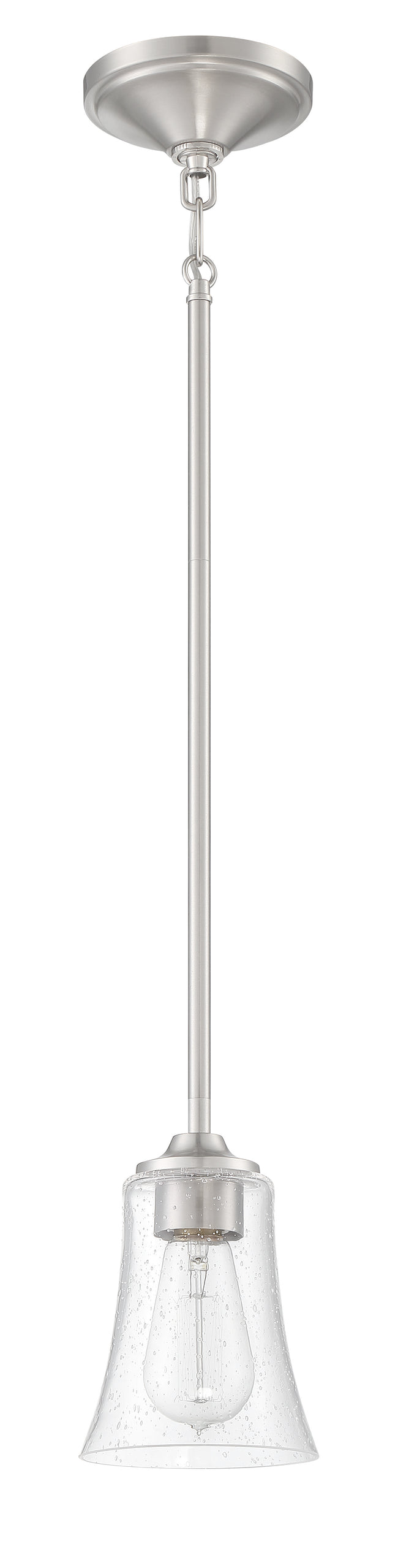 50491-BNK - Gwyneth 1 Light 5.13" Wide Mini Pendant - Brushed Nickel