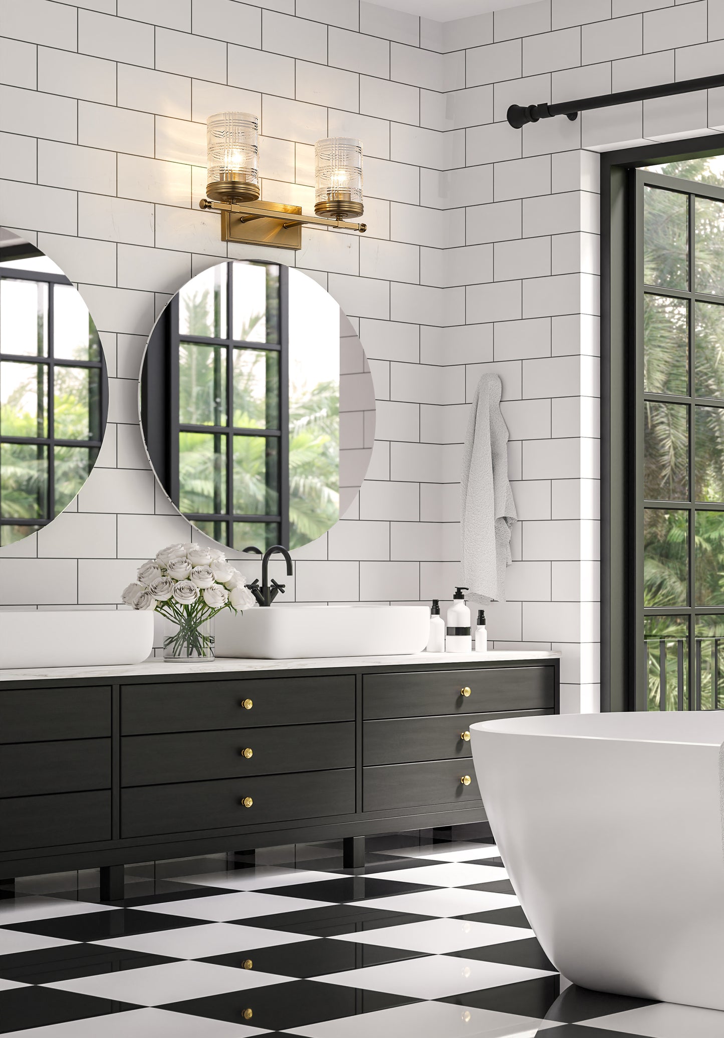 344-2V-HG - Archer 2 Light 18" Vanity - Heirloom Gold