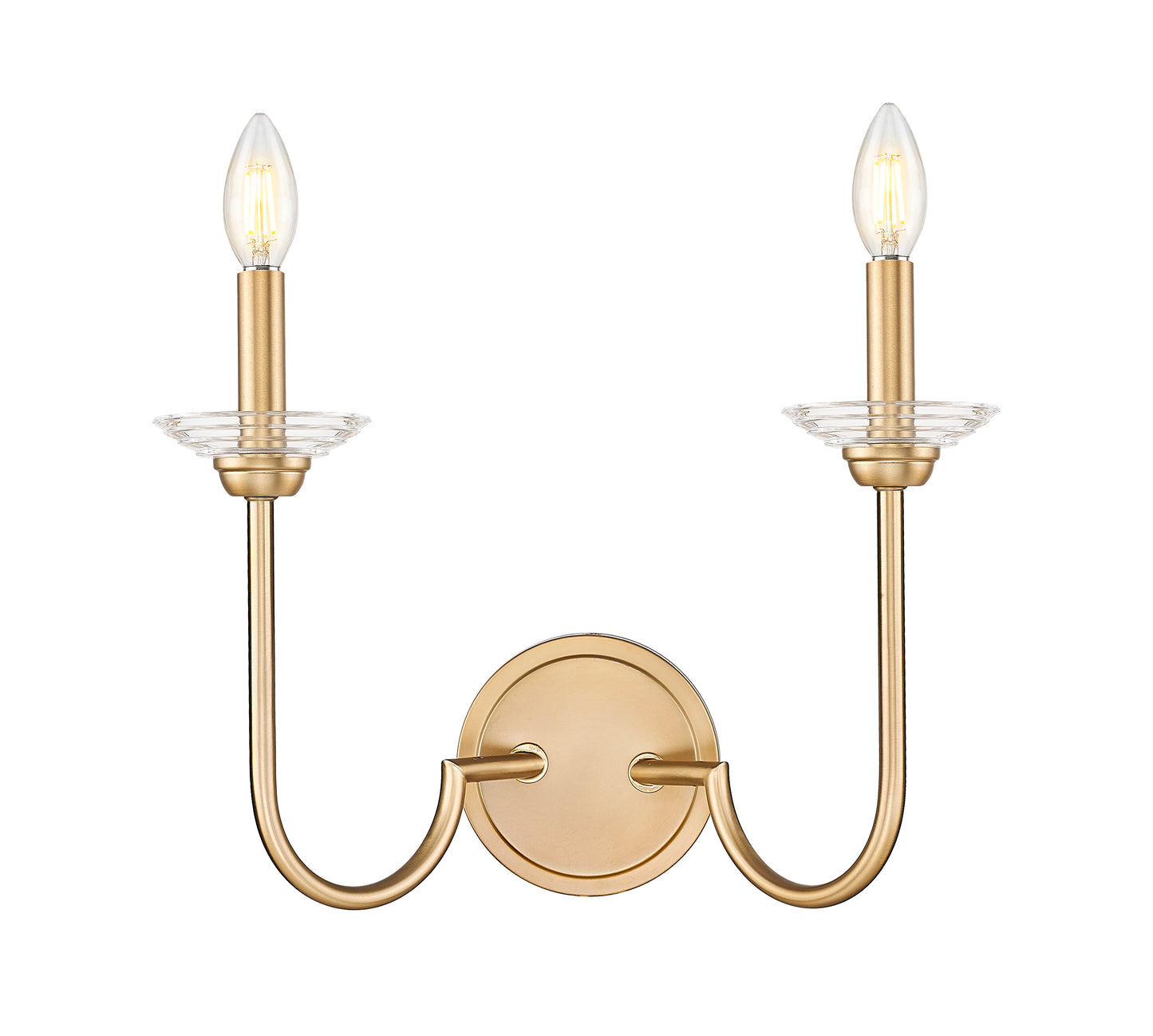 352-2S-MGLD - Allistair 2 Light Wall 12" Sconce - Modern Gold