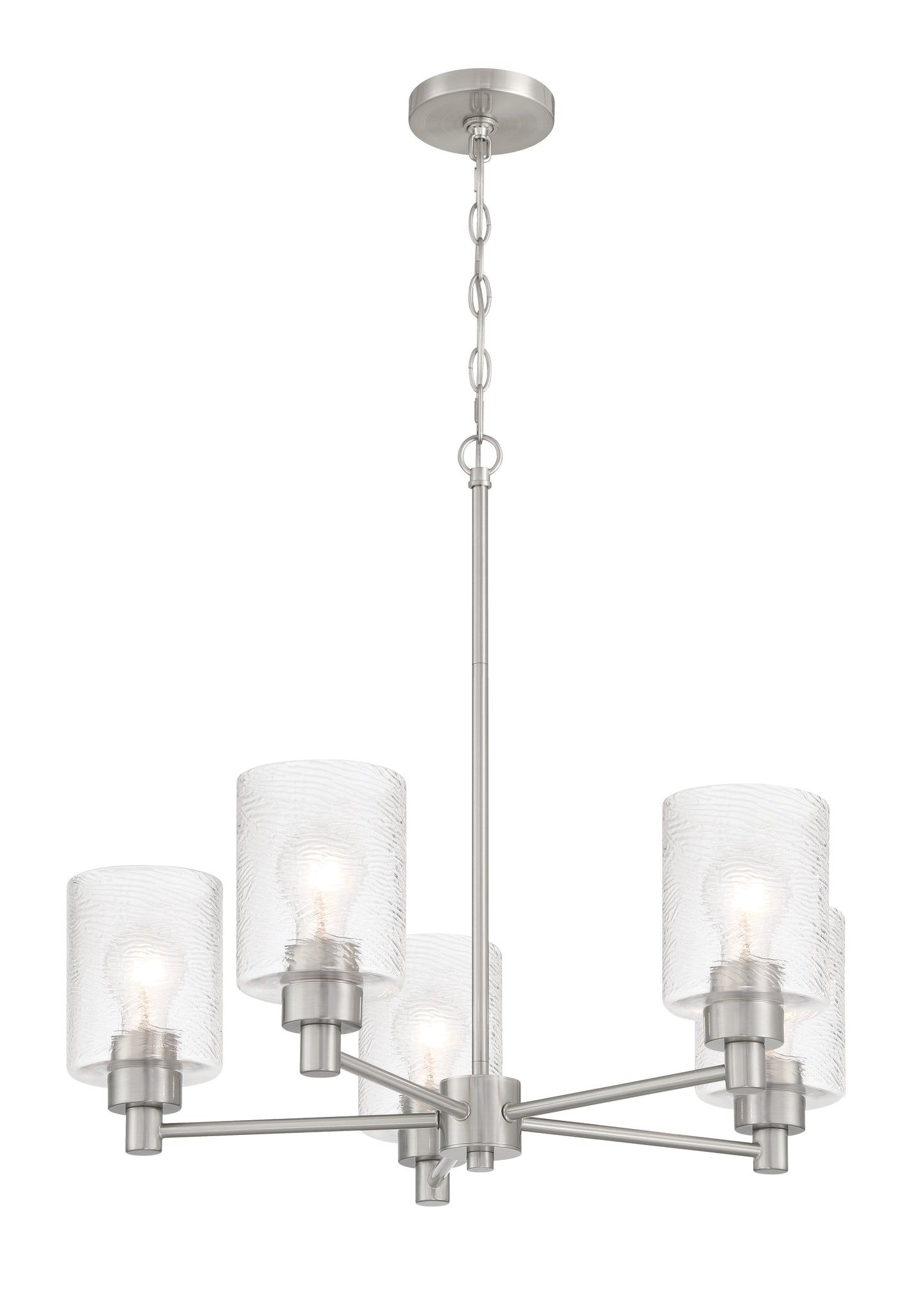 60225-BNK - Lyndsey 5 Light 24" Wide Chandelier - Brushed Nickel
