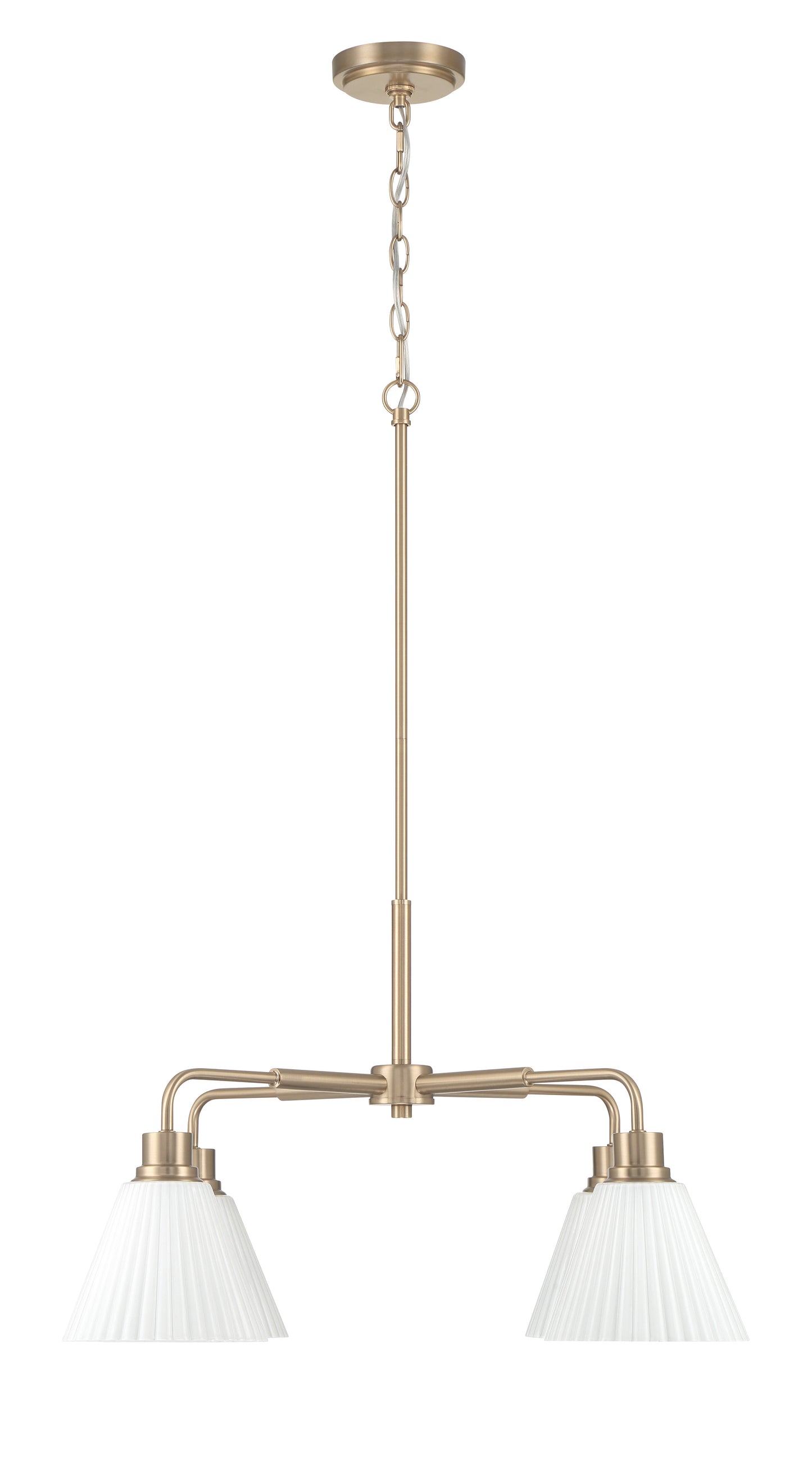 62324-CPZ - Pleated II 4 Light 30" Wide Chandelier - Premium Bronze
