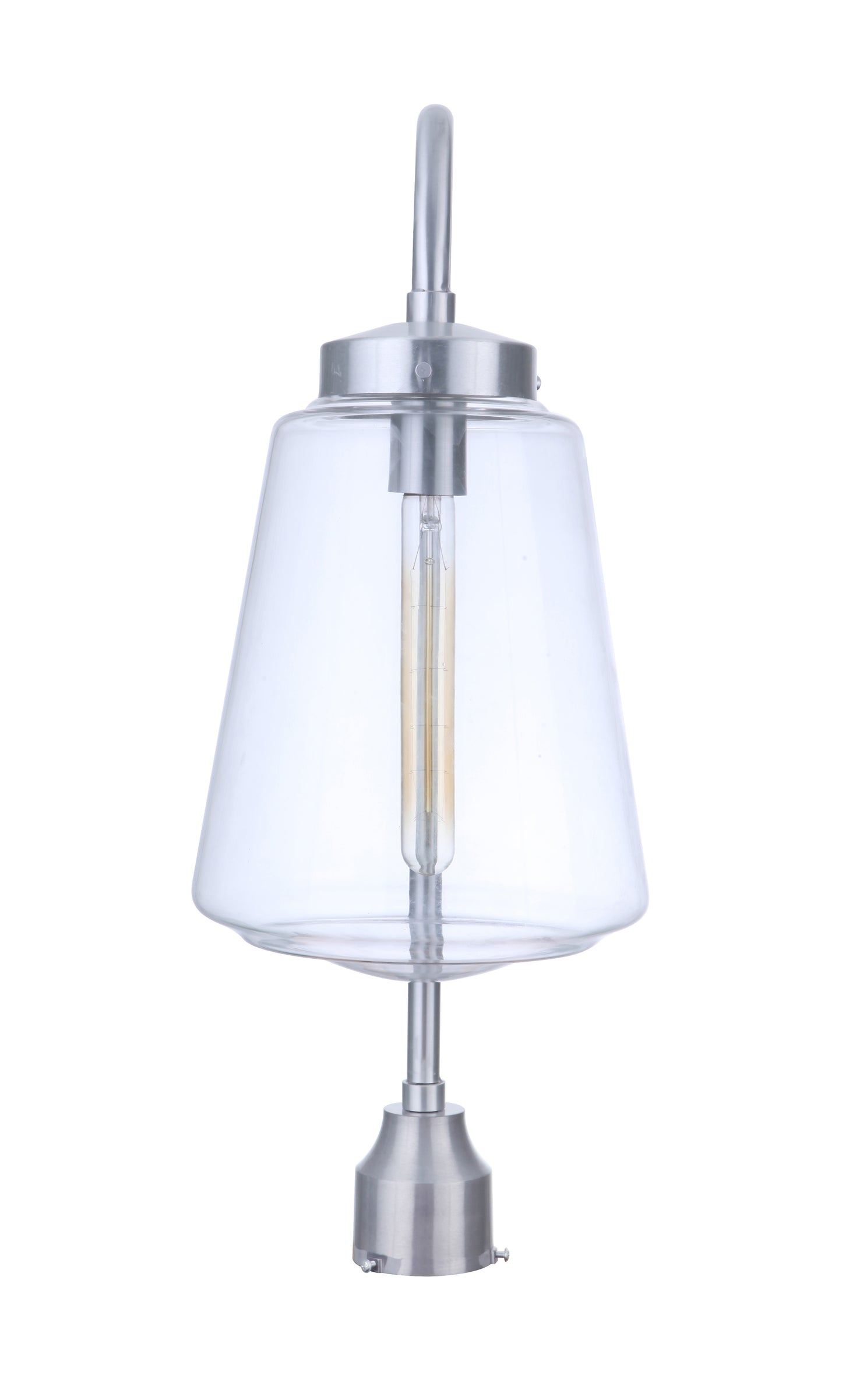 ZA3825-SA - Laclede 1 Light 25" High Post Mount - Satin Aluminum