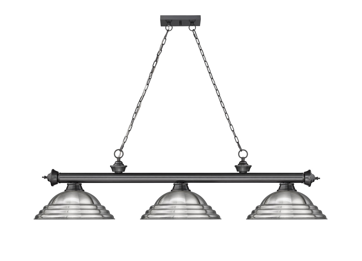 2306-3BP-SBN - Cordon 3 Light 58" Billiard - Bronze Plate