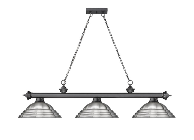 2306-3BP-SBN - Cordon 3 Light 58" Billiard - Bronze Plate