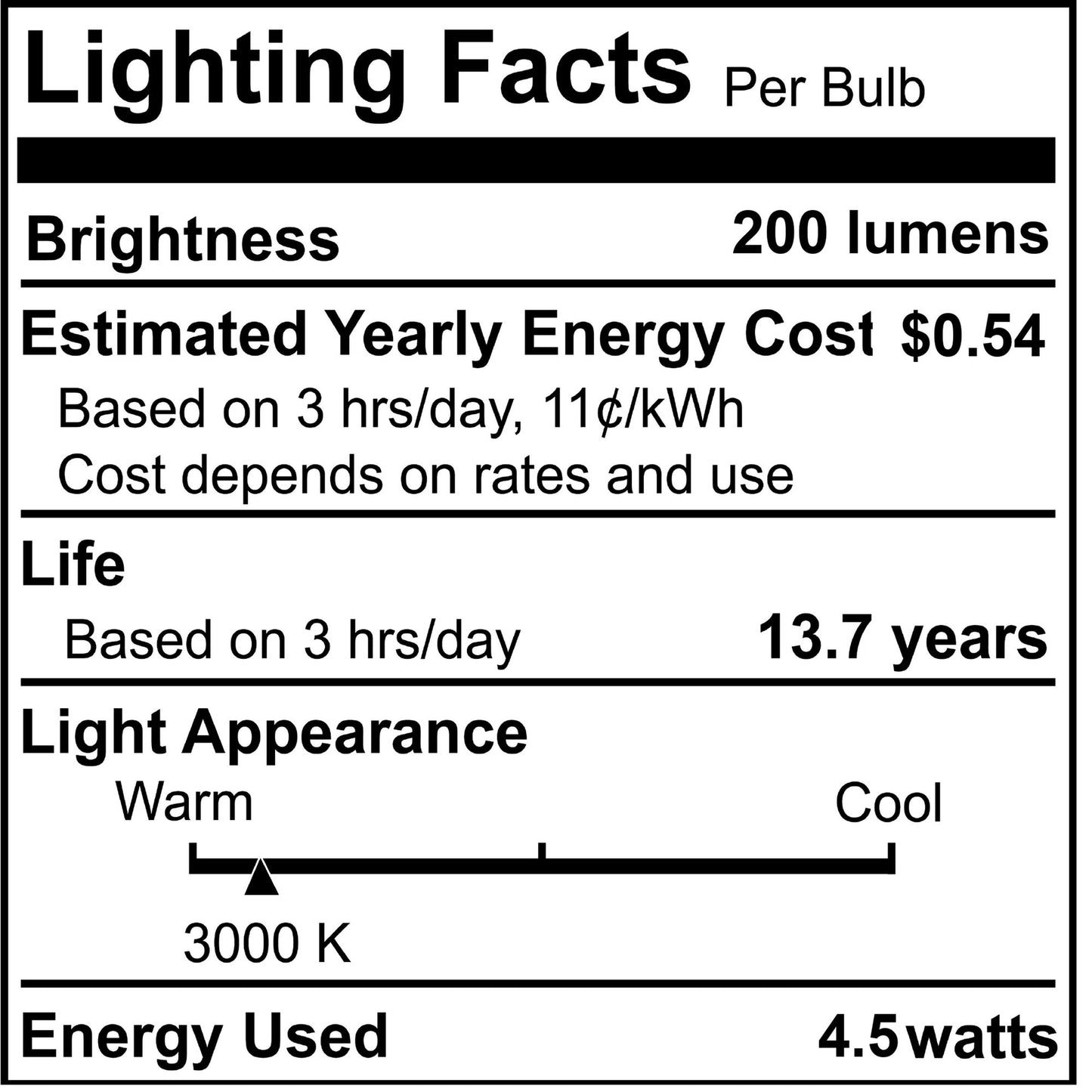 776321 - Dimmable Clear / Smoke C53 LED Light Bulb - 4.5 Watt - 3000K
