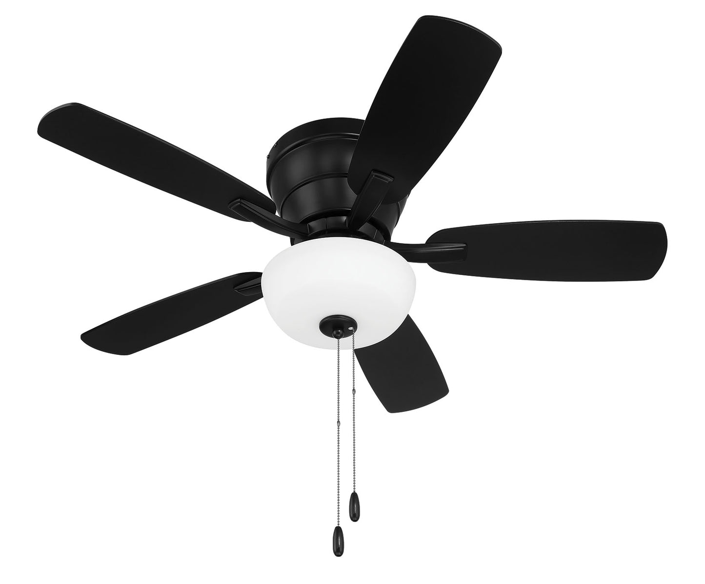 WHL42FB5C1 - Wheeler 42 2-Light Bowl 42" 5 Blade Ceiling Fan with Light Kit - Flat Black