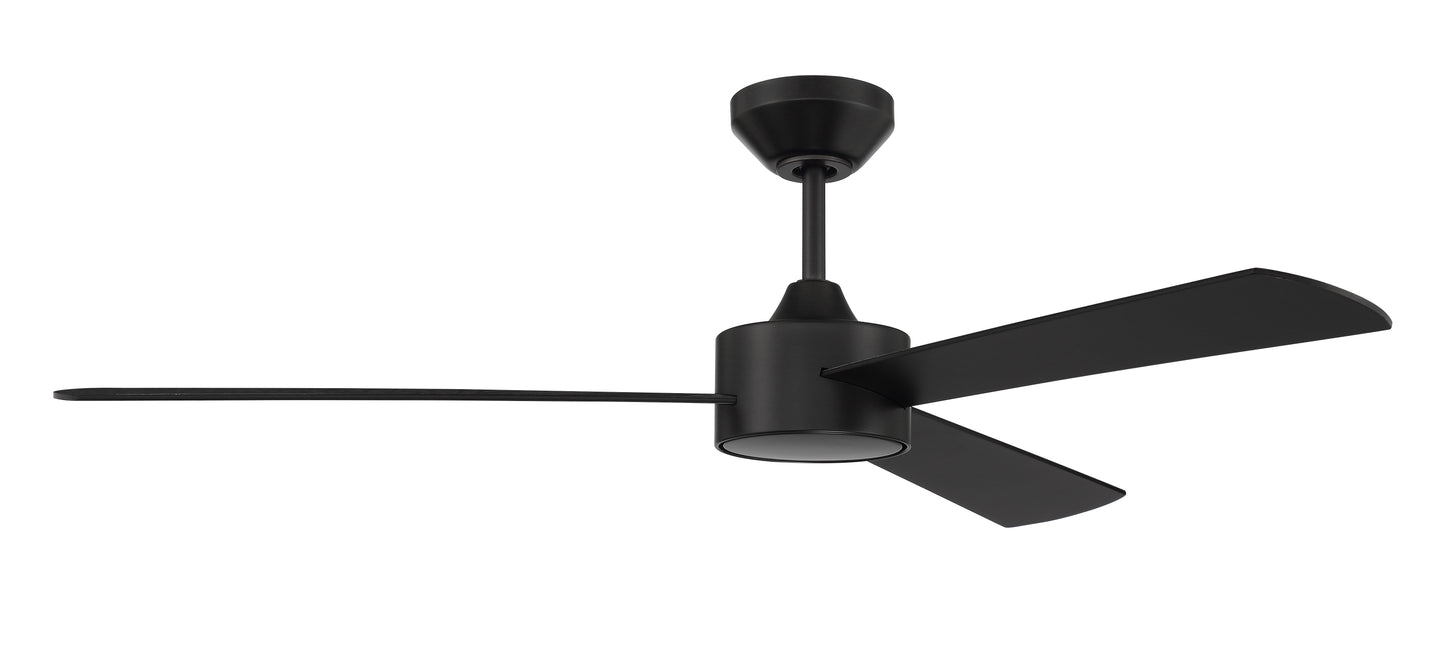 PRV52FB3-NWF - Provision 52" Indoor/Outdoor Ceiling Fan no Wifi 52" 3 Blade Indoor Outdoor Ceiling Fan - Flat Black