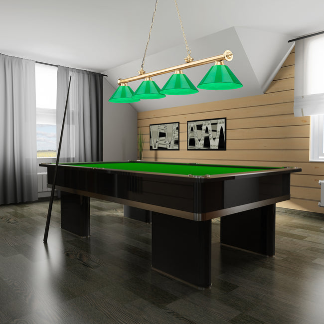 2306-4HBR-PGR - Cordon 4 Light 81" Billiard - Heritage Brass
