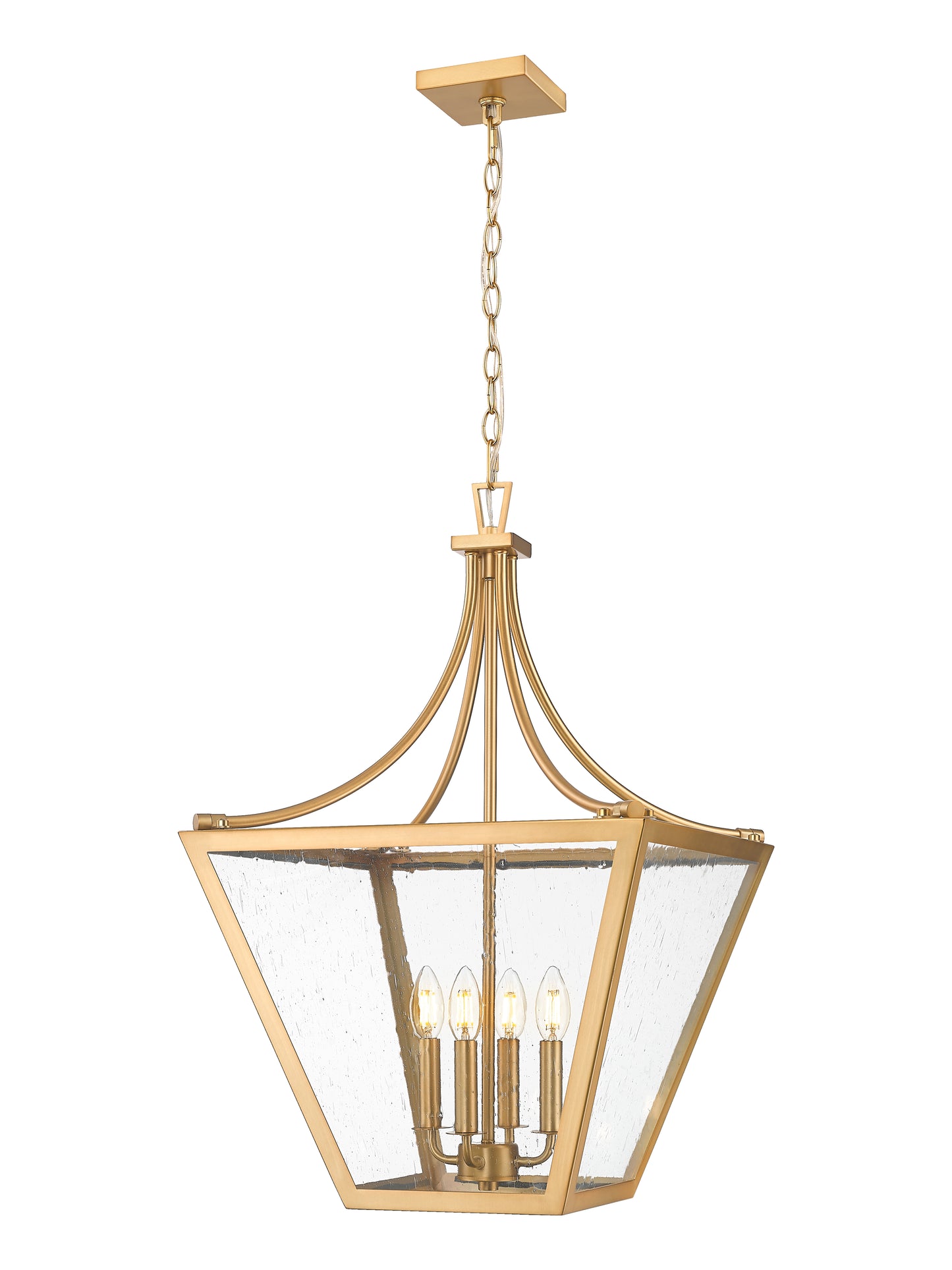 1961-4C-RB - Montalcino 4 Light 18" Chandelier - Rubbed Brass