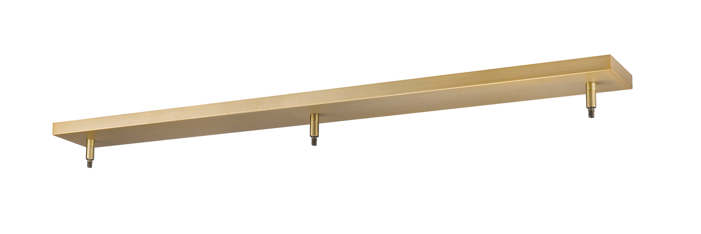 CP4403-HBR - Multi Point Canopy 3 Light Ceiling 4" Plate - Heritage Brass