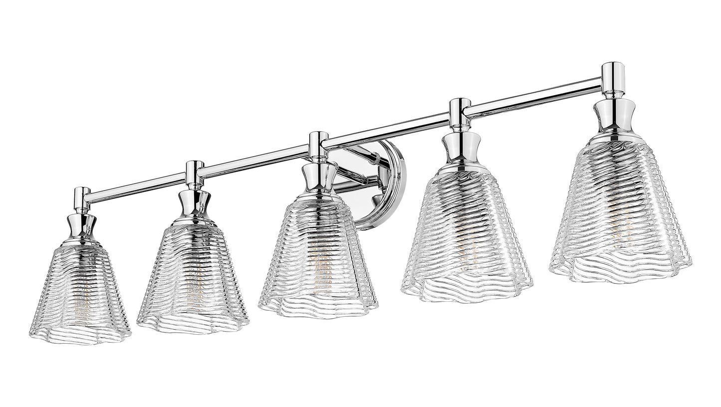 7704-5V-CH - Auden 5 Light 40" Vanity - Chrome