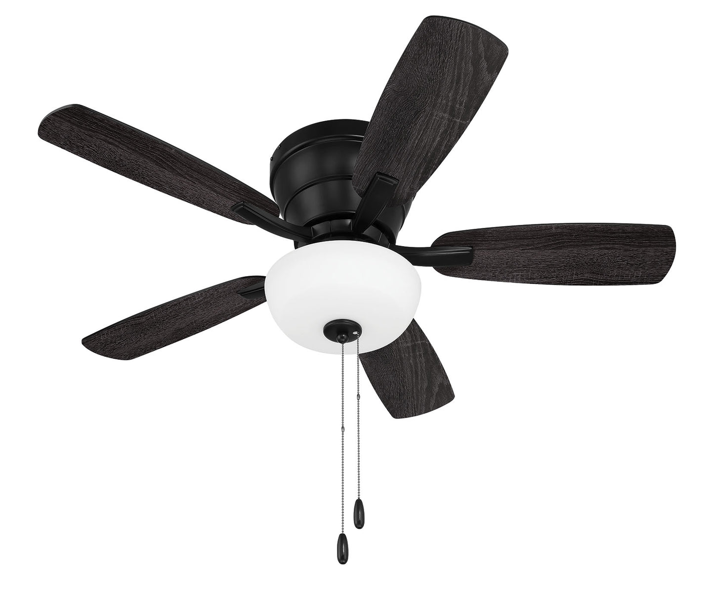 WHL42FB5C1 - Wheeler 42 2-Light Bowl 42" 5 Blade Ceiling Fan with Light Kit - Flat Black