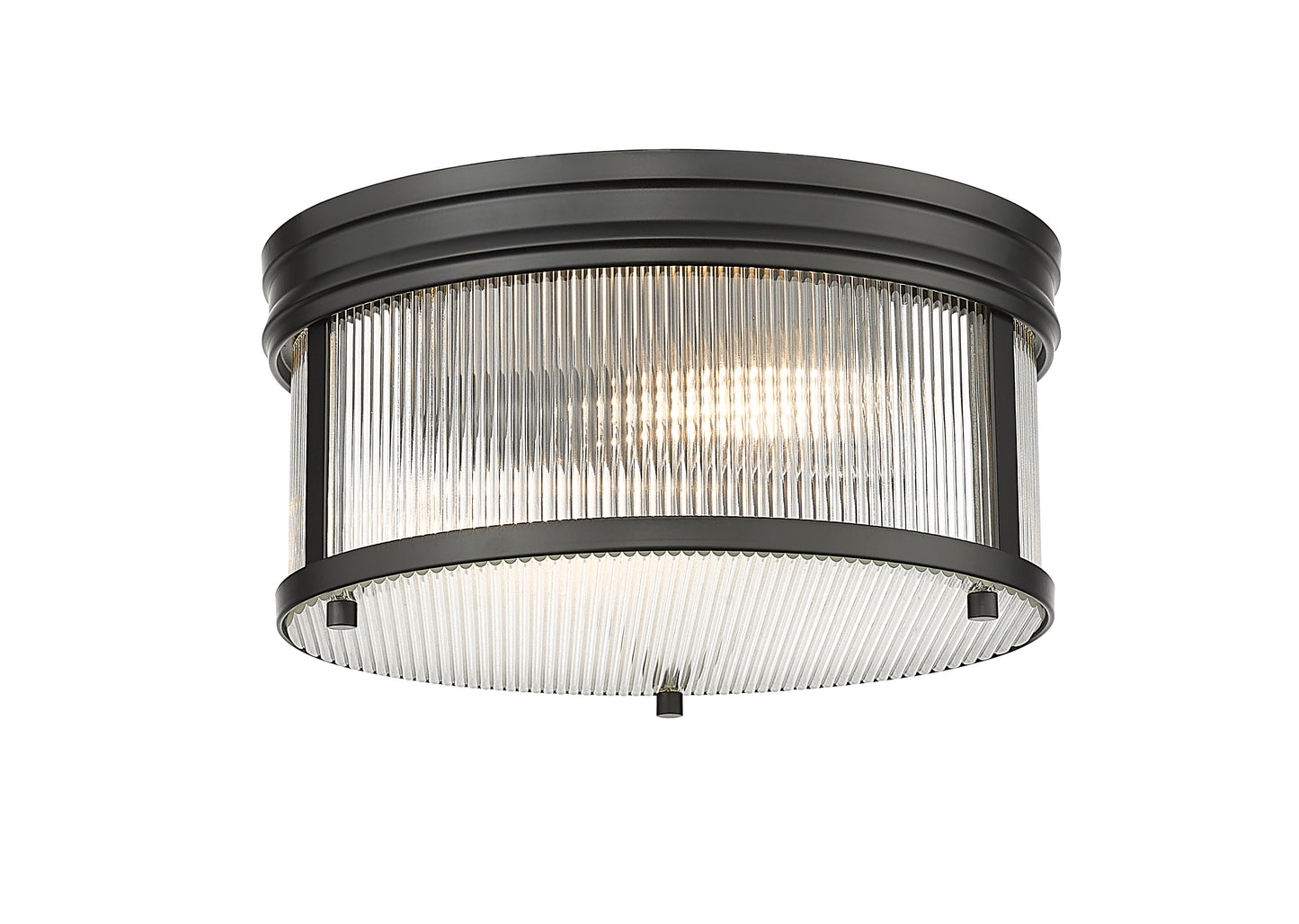 7504FR13-MB - Carnaby 2 Light Flush 13" Mount - Matte Black