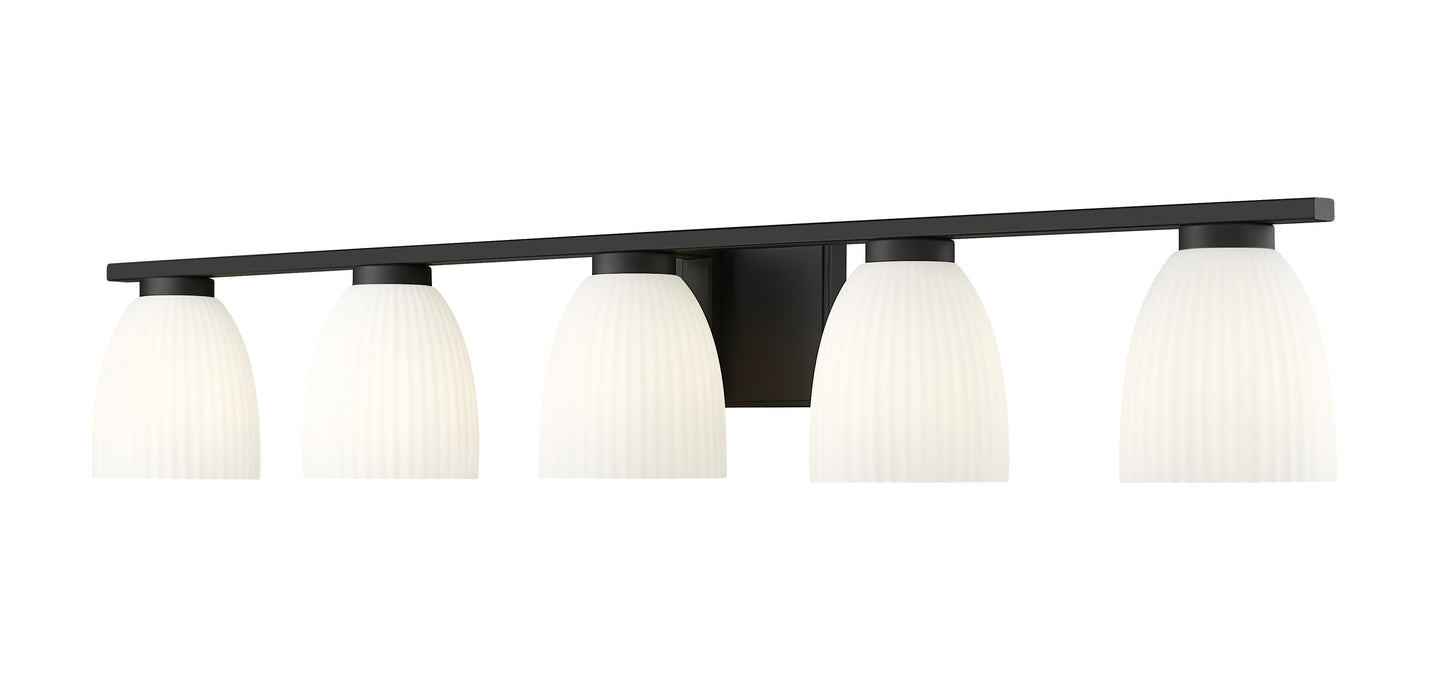 7518-5V-MB - Naya 5 Light 40" Vanity - Matte Black
