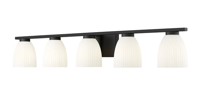 7518-5V-MB - Naya 5 Light 40" Vanity - Matte Black