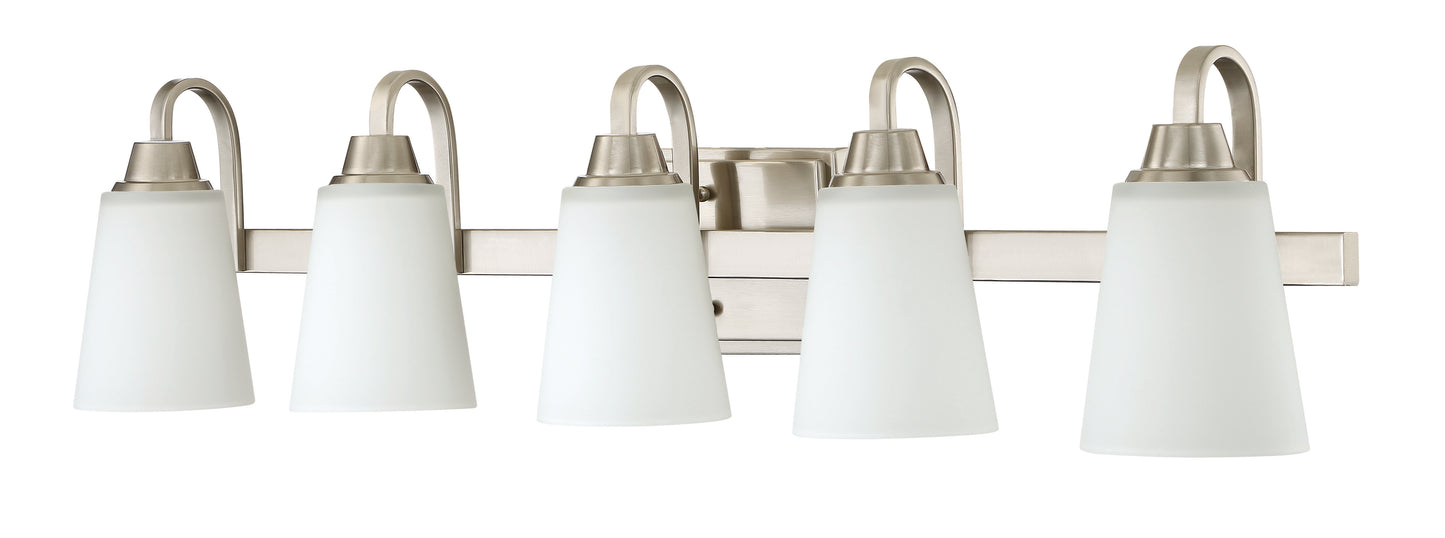 41905-BNK - Grace 5 Light 37" Wide Vanity Light - Brushed Nickel