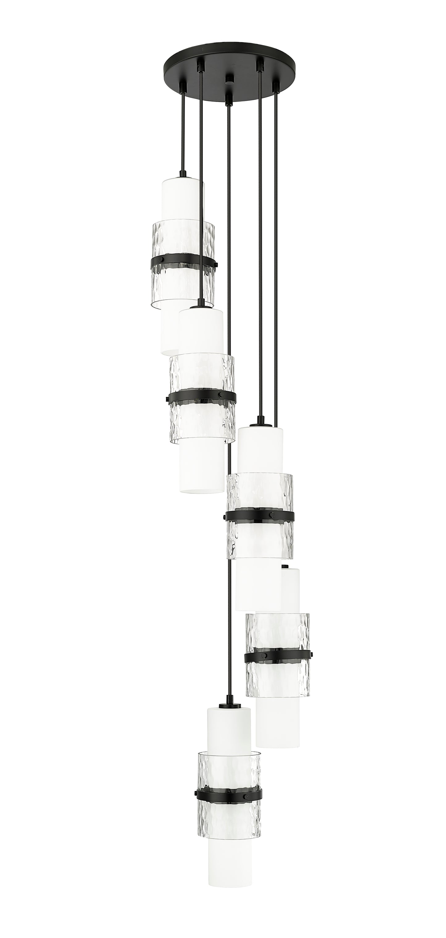 1946P-5R-MB - Cayden 5 Light 12" Chandelier - Matte Black