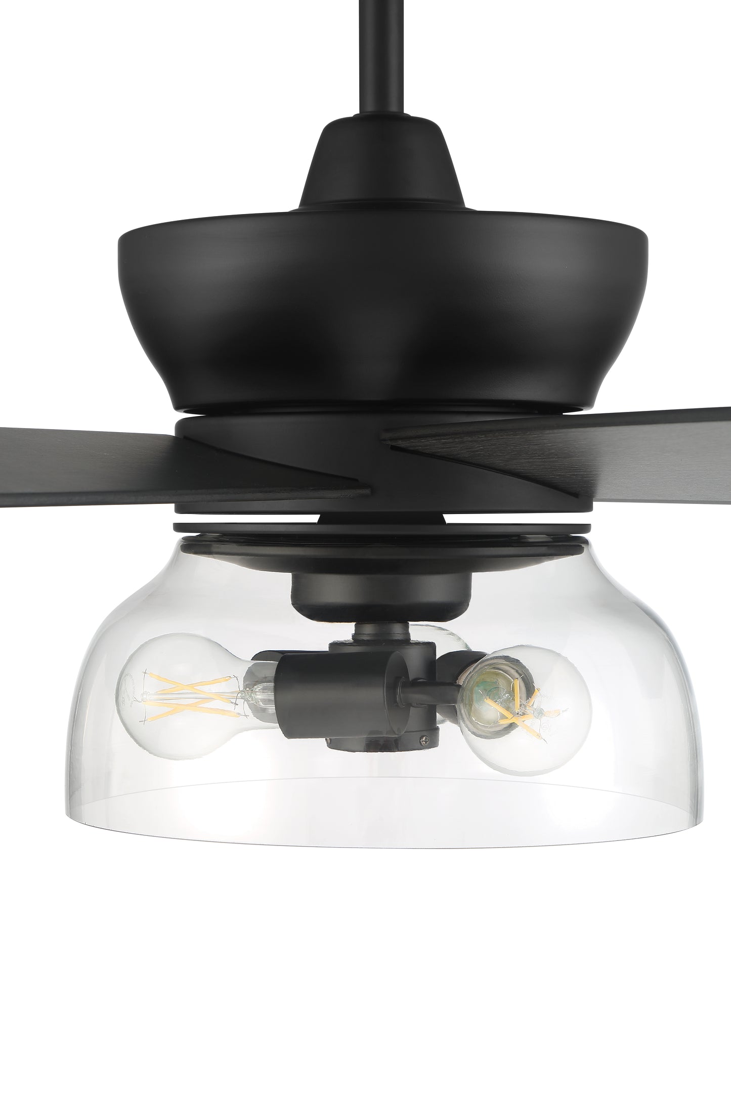 GBN52FB5-NWF - Gibson 52" Ceiling fan no Wifi 52" 5 Blade Ceiling Fan with Light Kit - Flat Black