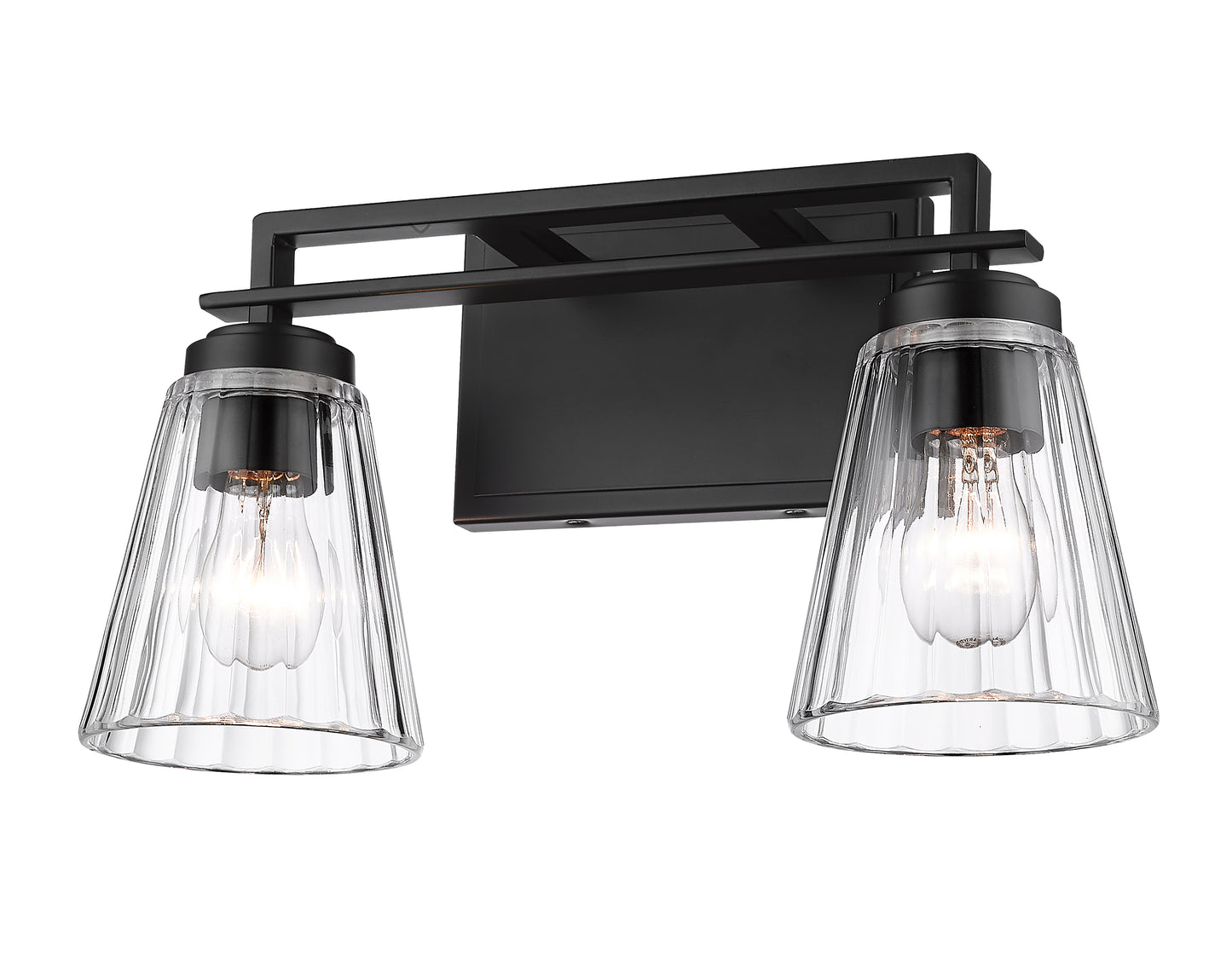 823-2V-MB - Lyna 2 Light 16" Vanity - Matte Black