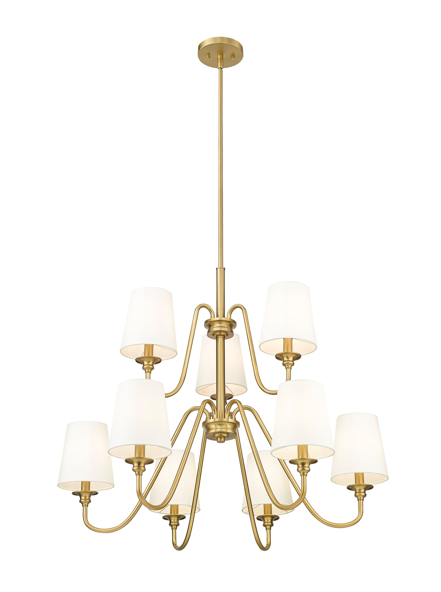 7509-9-32MGLD - Gianna 9 Light 32" Chandelier - Modern Gold