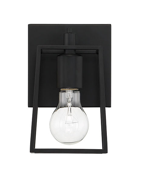 12105FB1 - Dunn 1 Light 7.88" High Wall Sconce - Flat Black