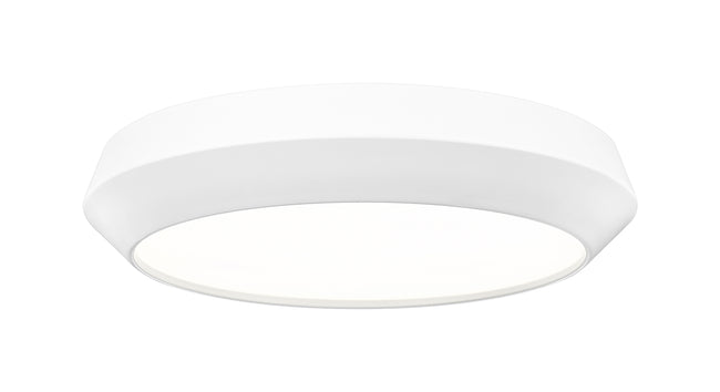 7701F16-MW-LED - Quasars 1 Light Flush 16" Mount - Matte White