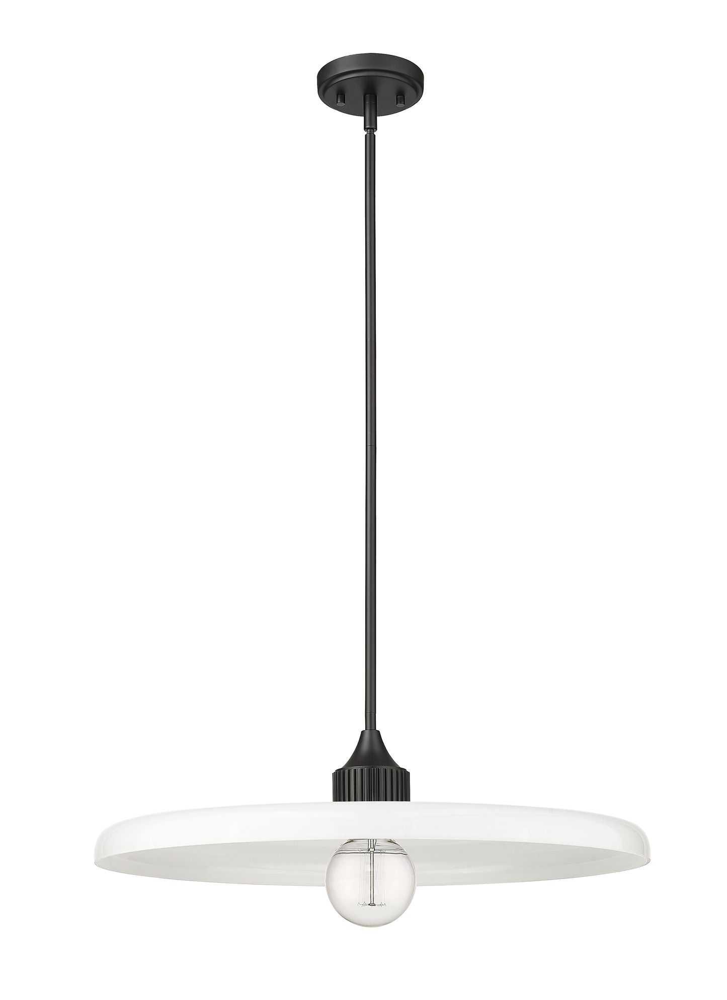 820P24-MB - Paloma 1 Light 24" Pendant - Matte Black