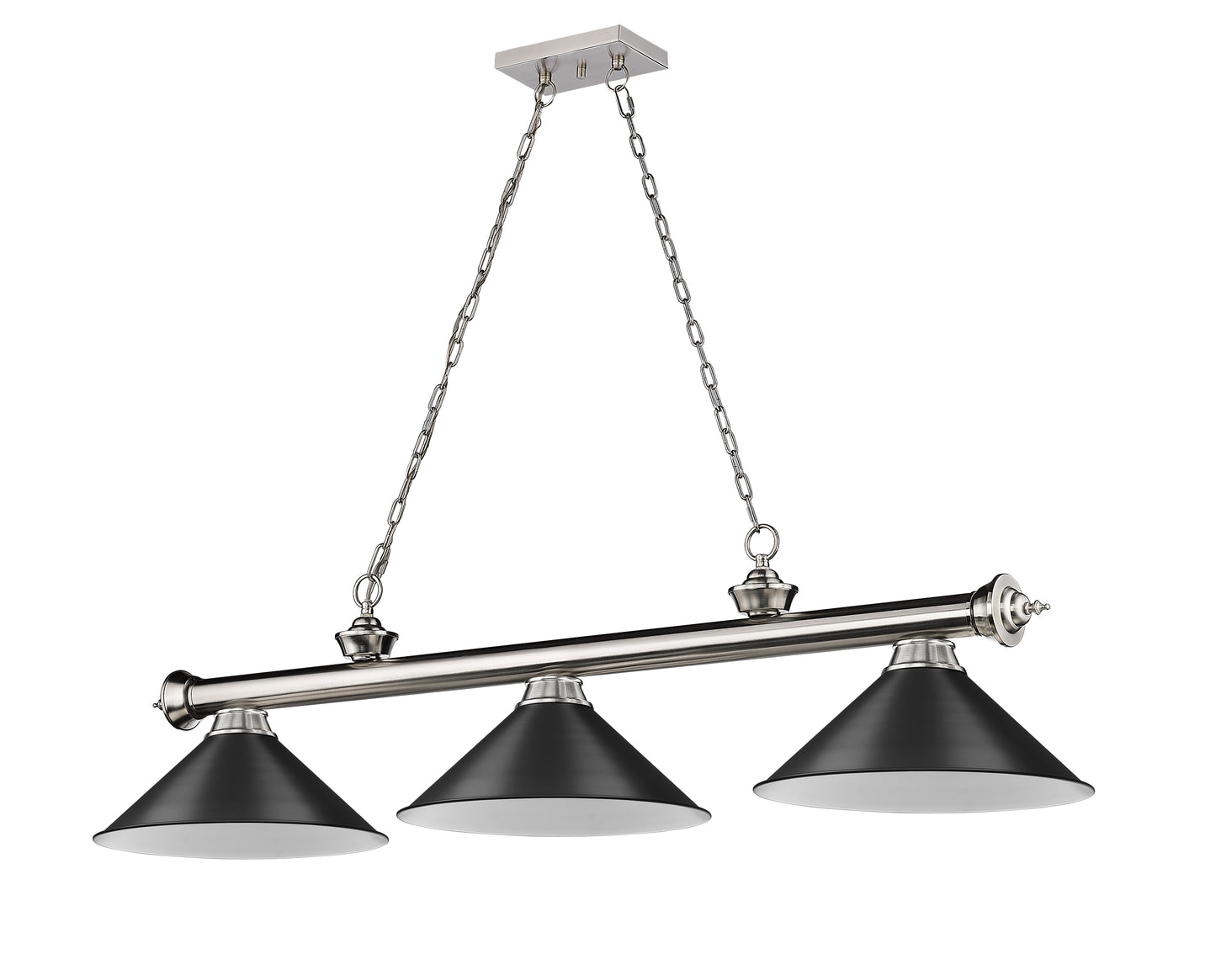2306-3BN-MB15 - Cordon 3 Light 57" Billiard - Brushed Nickel