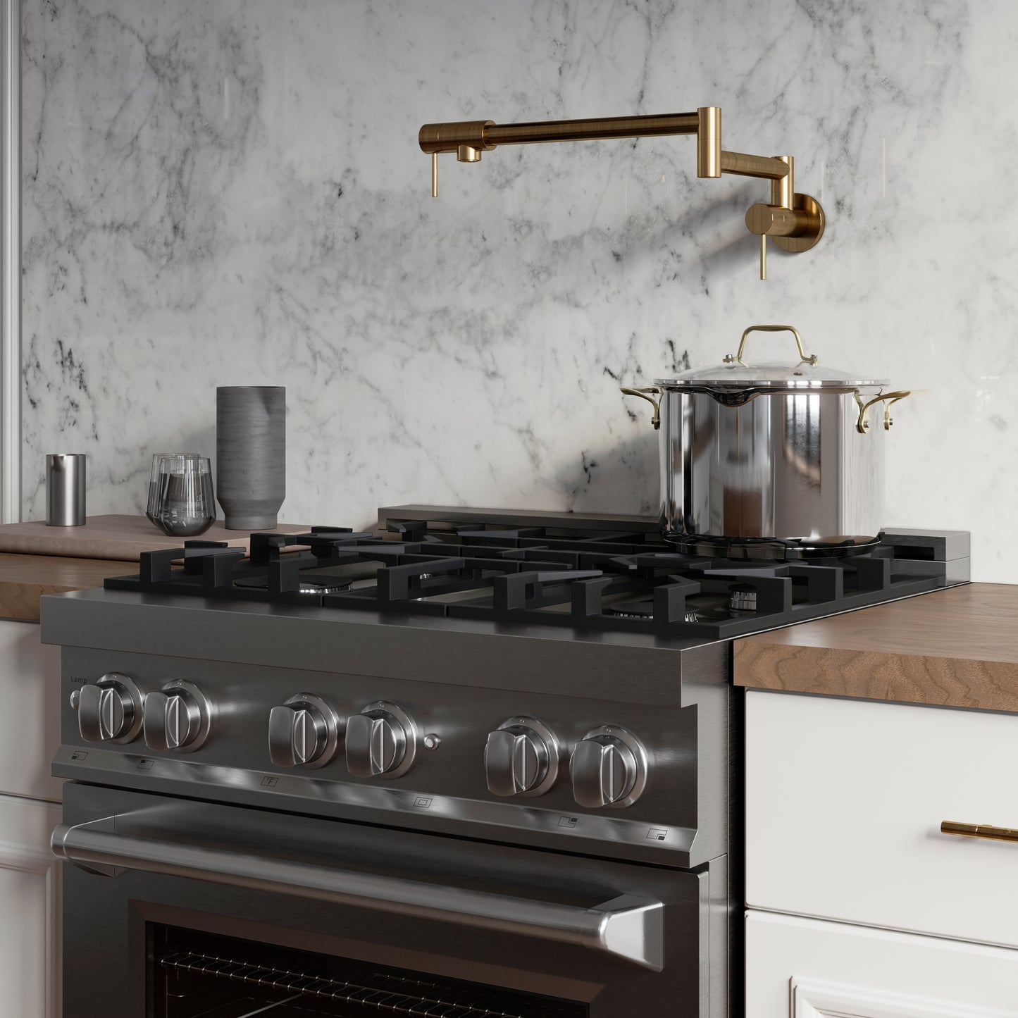 GEM-FPF-PG - Gemini Pot Filler in Polished Gold