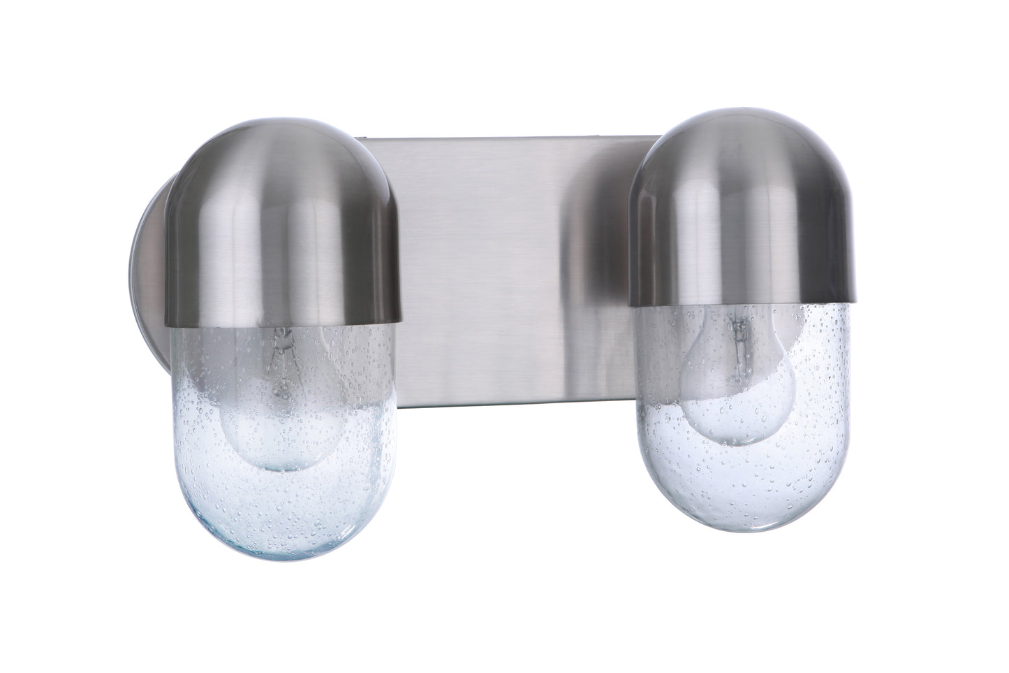 55002-BNK - Pill 2 Light 13.75" Wide Vanity Light - Brushed Nickel