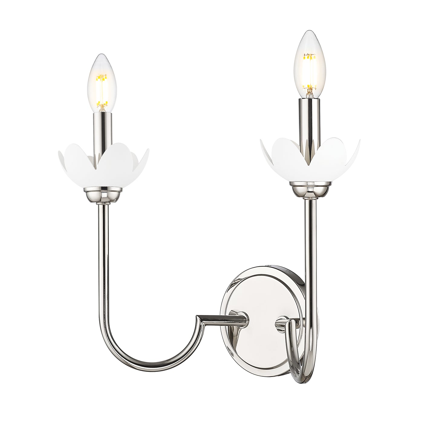 352-2S-PN - Allistair 2 Light Wall 12" Sconce - Polished Nickel